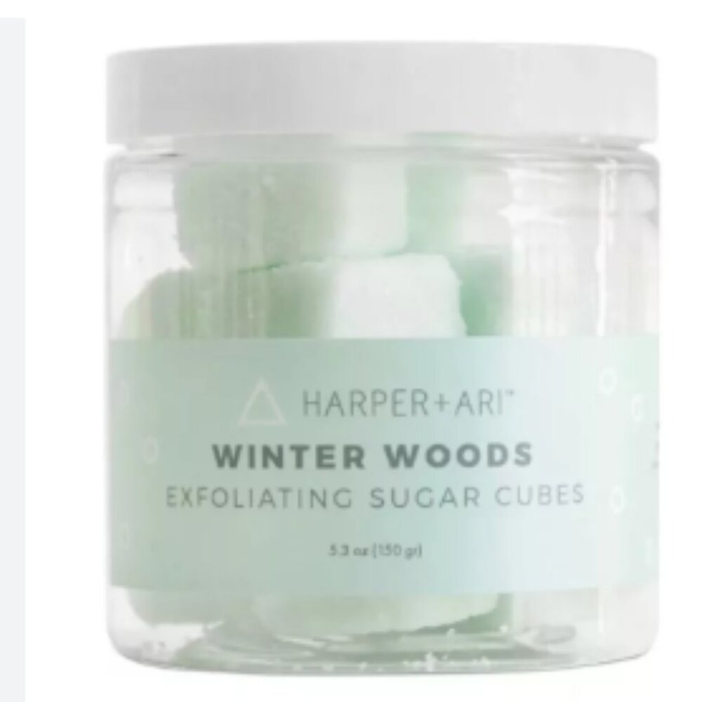 Harper+Ari Exfoliating Sugar Cubes, Gingerbread & Winter Woods, NWB!